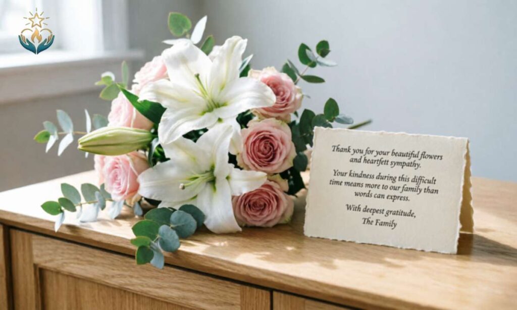 Funeral Thank You Message from Family for Flowers