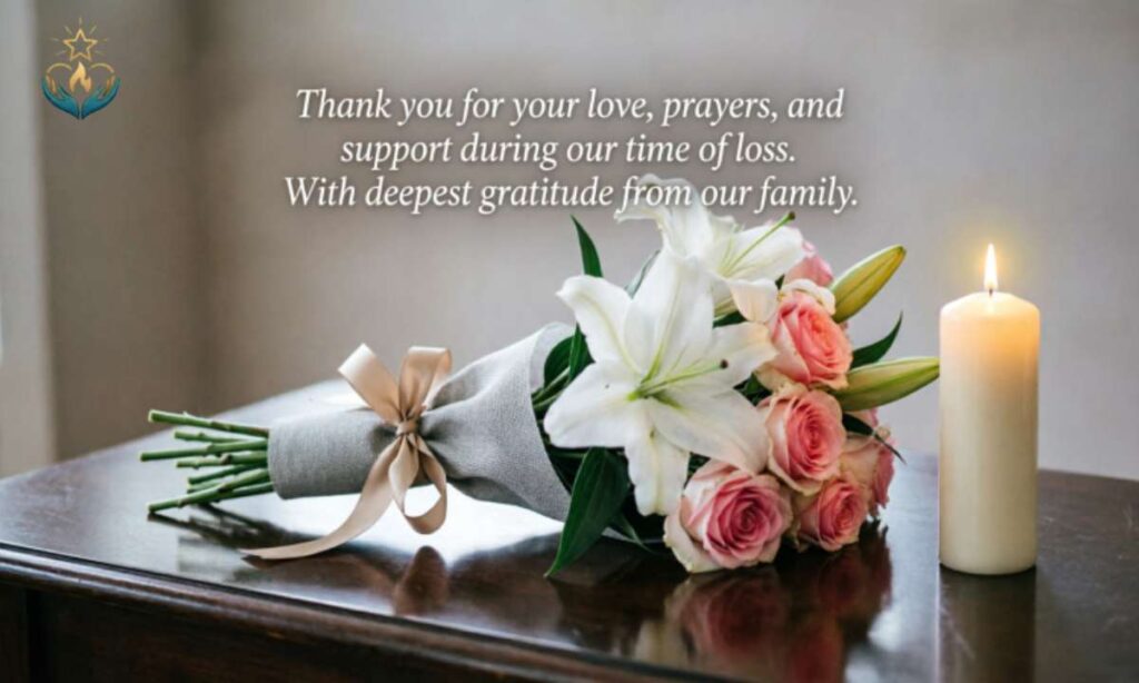 Short Funeral Thank You Message from Family